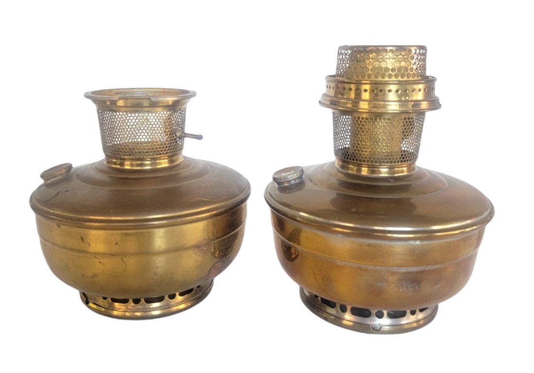ALADDIN BRASS OIL LAMPS (2): Aladdin Brass Oil Lamps (2).