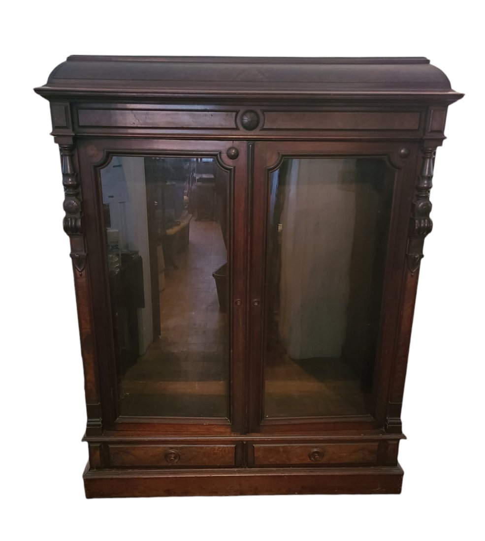 ANTIQUE GEORGE FLINT & CO CHINA CABINET (1 of 4)
