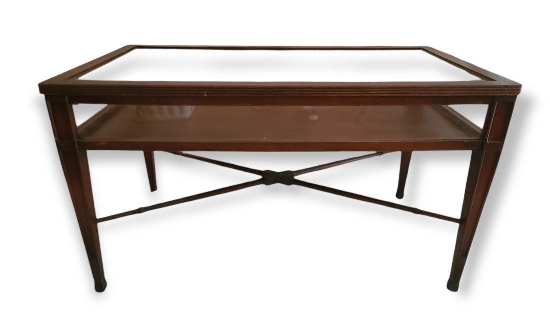 VINTAGE WOODEN COFFEE DISPLAY TABLE (1 of 5)