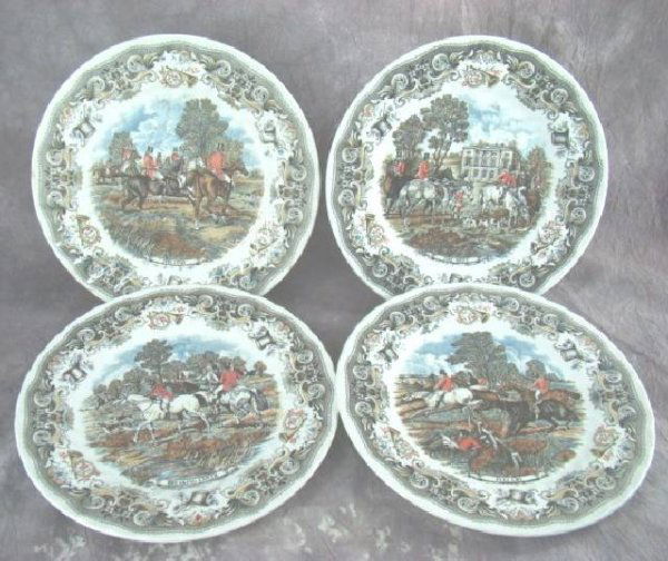 13 SET 4 CHURCHILL "HERRING'S HUNT" PLATES