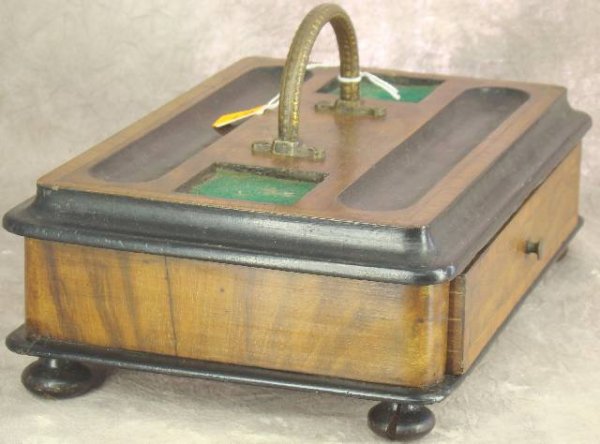 VICTORIAN WALNUT VENEERED DESK STAND - 2
