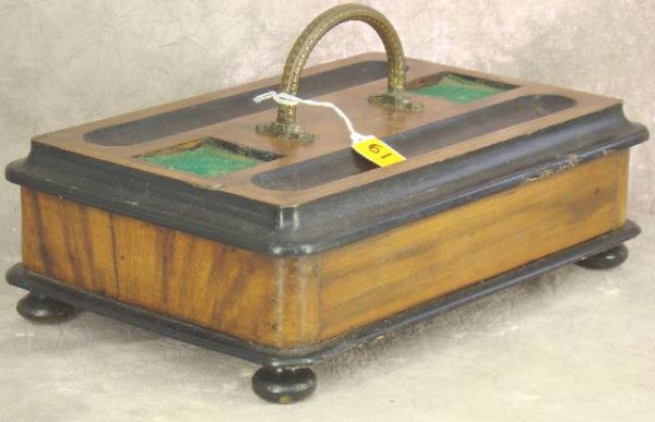 VICTORIAN WALNUT VENEERED DESK STAND - 3