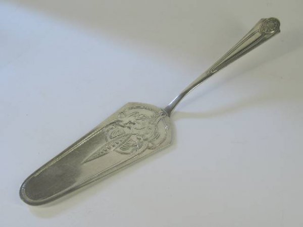 WMF SILVER PLATED ART NOUVEAU FISH SLICE - 2