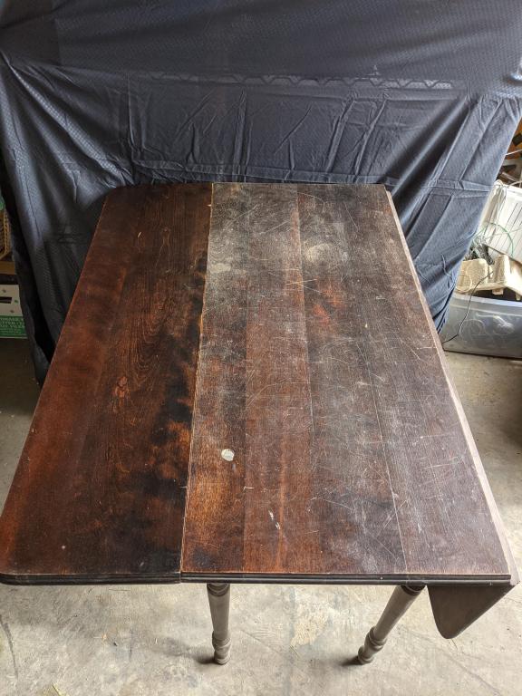 Antique Drop Leaf Mahogany Dining Table (1 of 4)