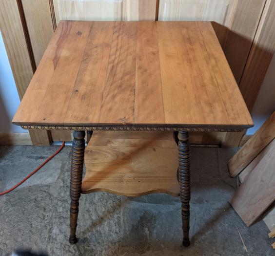 Antique Spindle Leg Occasional Table