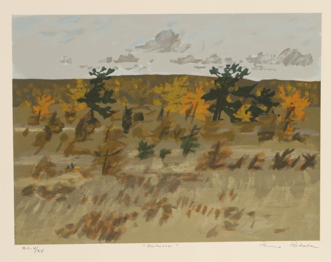 Bobak, Bruno Joseph, 1923-2012, Autumn: SÃ©rigraphie sur papier, H.C, V/XV, signÃ©e en bas Ã droite Bruno Bobak Serigraph on paper, H.C, V/XV, signed on lower right Bruno Bobak 12" x 16" 30.48 x 40.64 cm