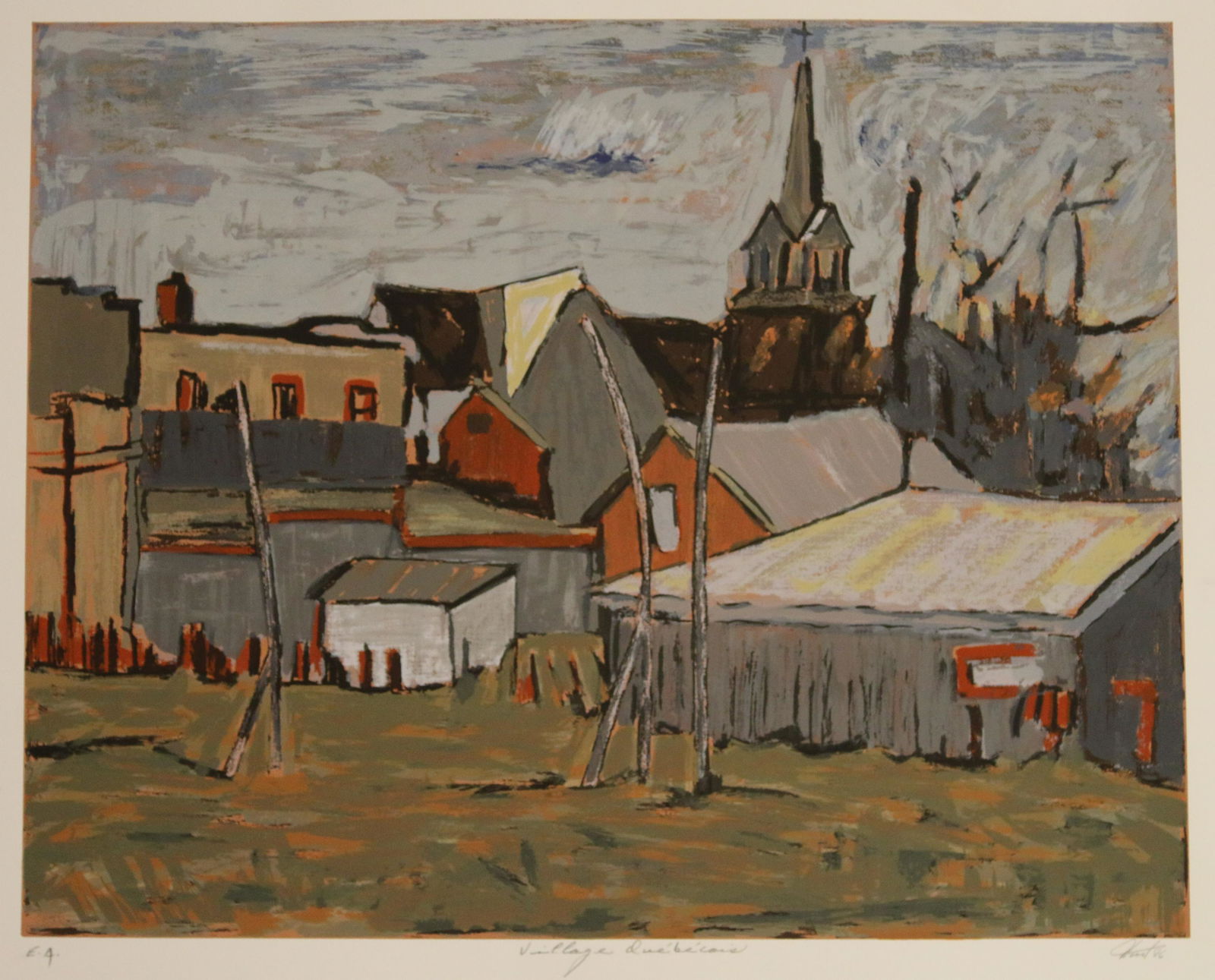 Huot, Pierre (1946- ) Village Quebecois (1986) (1 of 4)