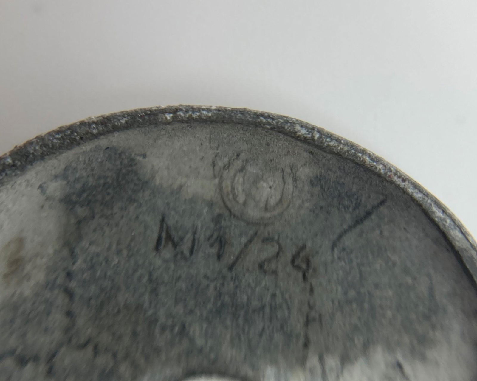 German WWII Second Pattern Waffen SS Cap Skull Insignia - 3