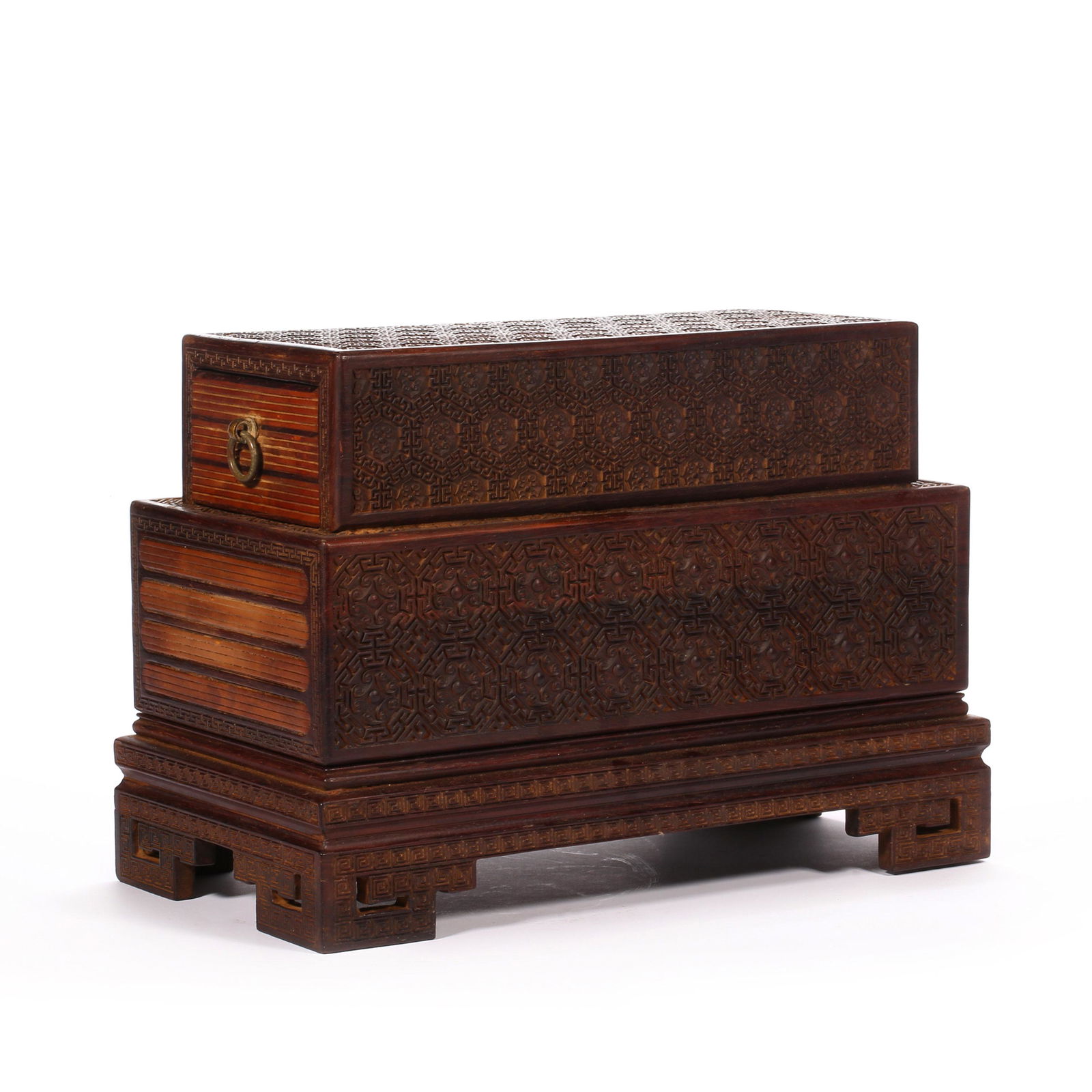 Qing Dynasty of China,Boxwood Longevity Pattern Box (1 of 11)