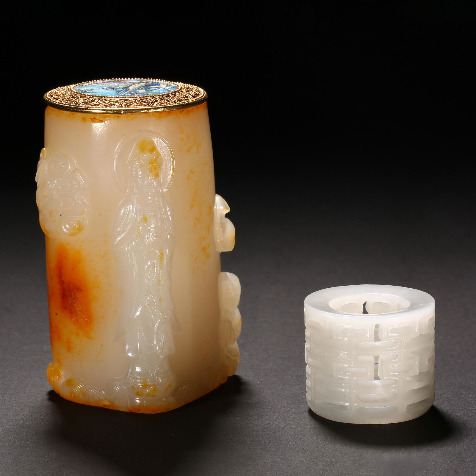Qing Dynasty of China, Jade Thumb Ring Box (1 of 13)