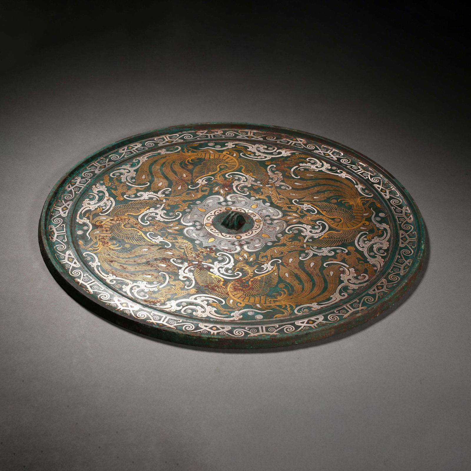 Han Dynasty of China,Inlaid Gold and Silver Copper Mirror (1 of 10)