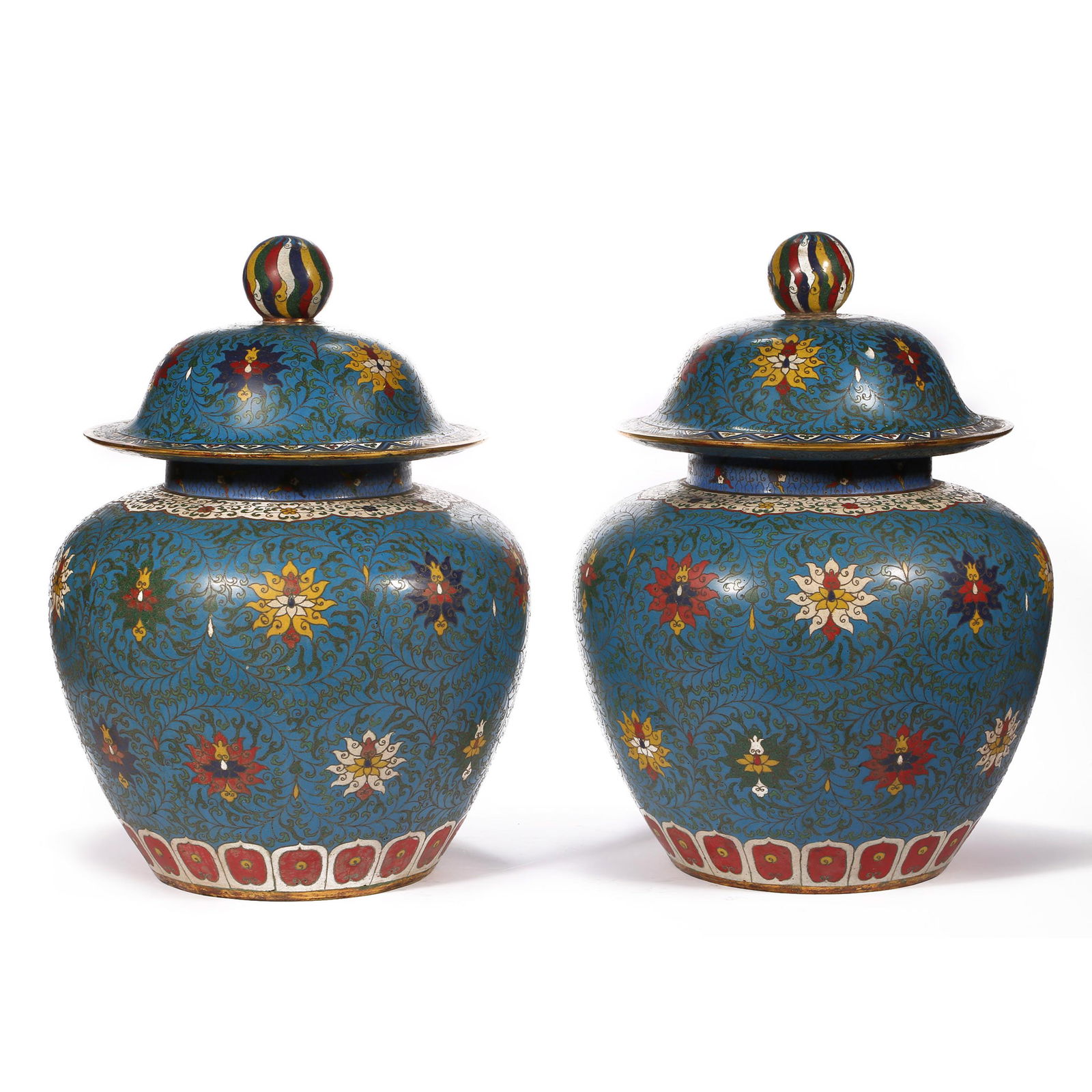 Qing Dynasty of China,Cloisonne Flower Jar (1 of 10)