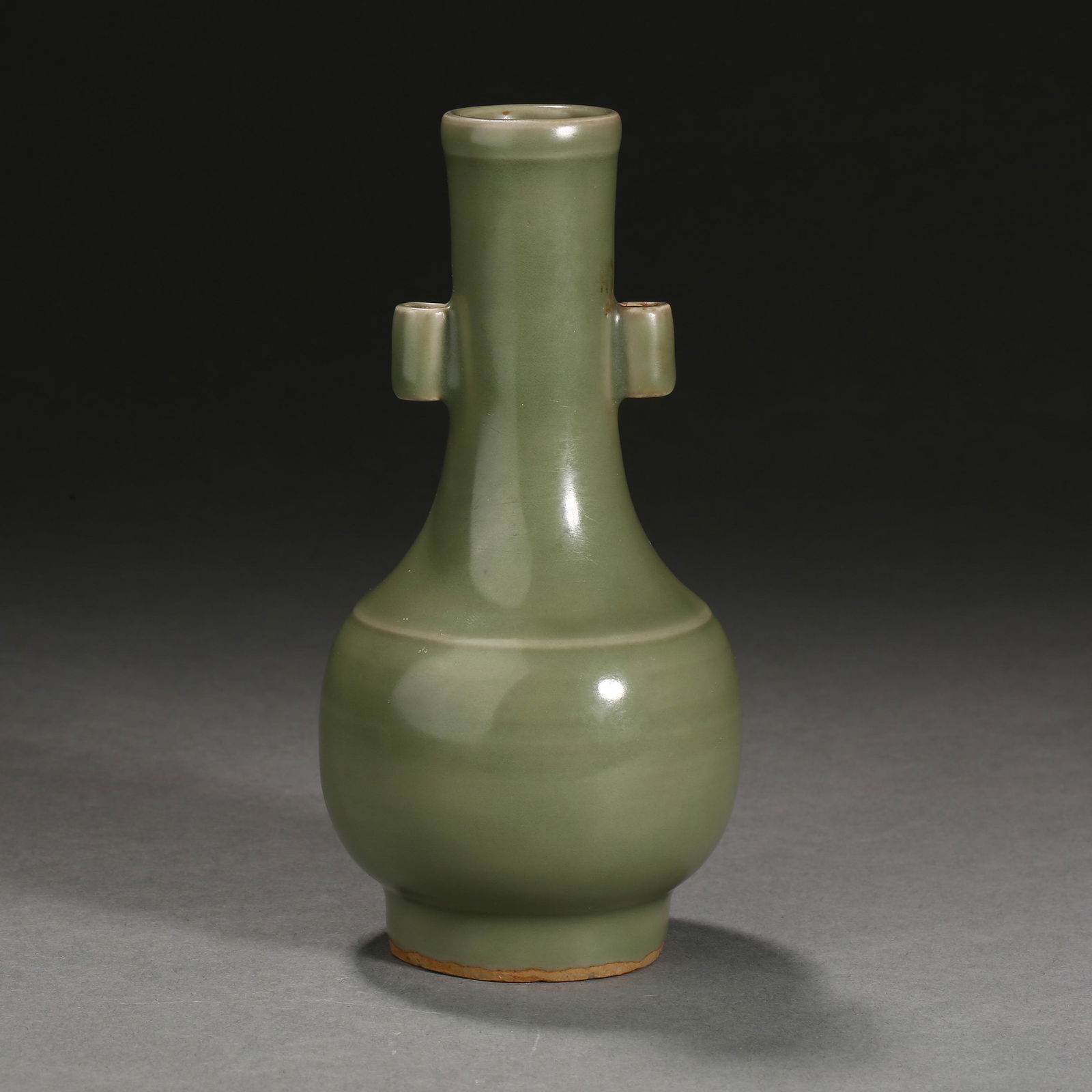 Song Dynasty of China, Longquan Kiln Binaural Bottle (1 of 7)