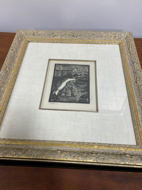 Reproduction Manet etching framed (1 of 3)
