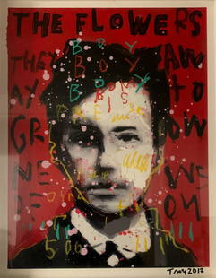 Troy HENRIKSEN (1962): Selfportrait, 2006 Acrylique sur papier H. 79 cm. L. 61 cm Signé en bas à droite