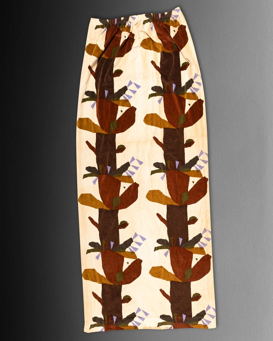 Wolf BAUER (1938) - KNOLL INTERNATIONAL: Collage, c. 1970 Lés de rideau en velours H. 260 cm L. 110 cm