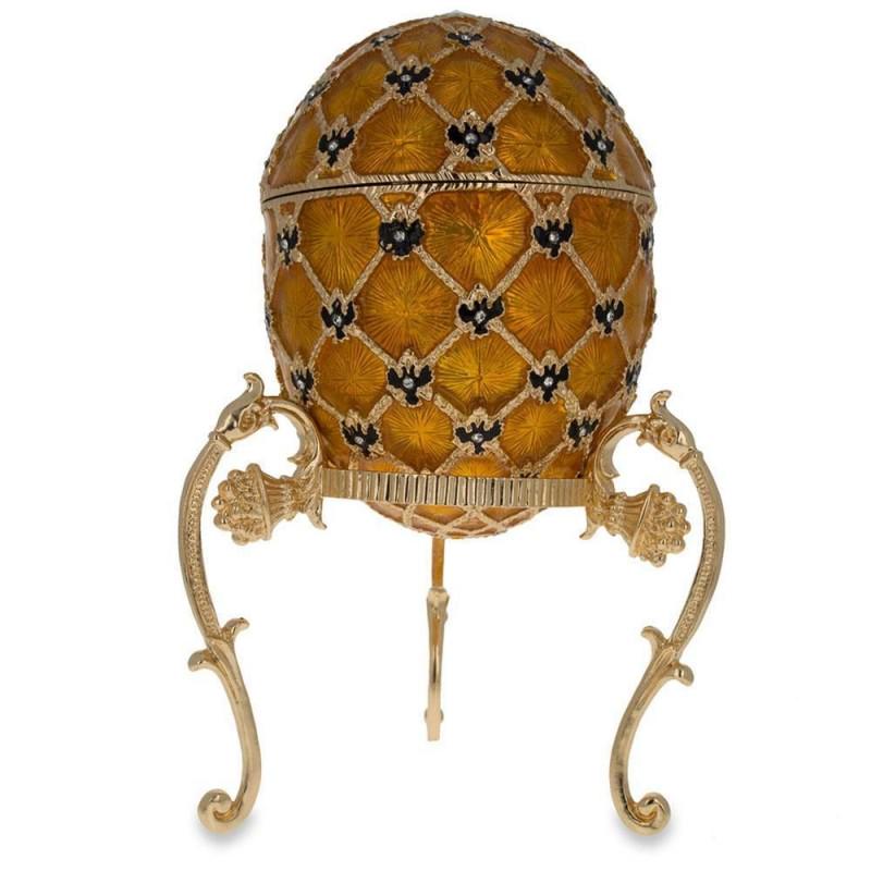 Decorative Faberge Egg with Faberge Carriage jewel (1 of 4)