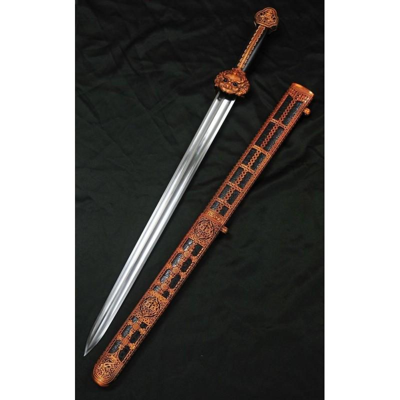 Camping carbon steel sword hunting dagger wood hiking (1 of 5)