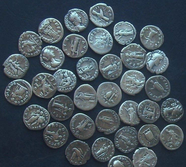 36 denarius silver coins Ancient Greek Roman Empire (1 of 3)