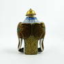 Snuff bottle two head elephant tobaccy porcelain art