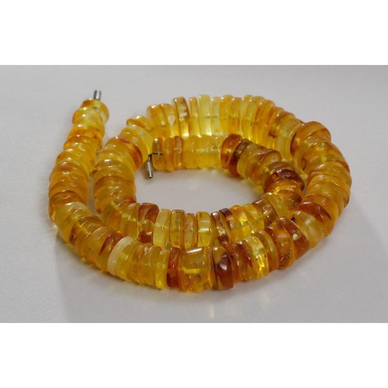 61g natural Baltic amber necklace button vintage (1 of 7)