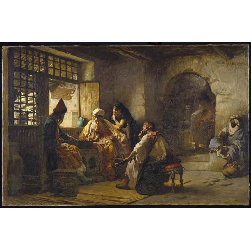 FREDERICK BRIDGMAN "An interesting game" printed (1 of 1)