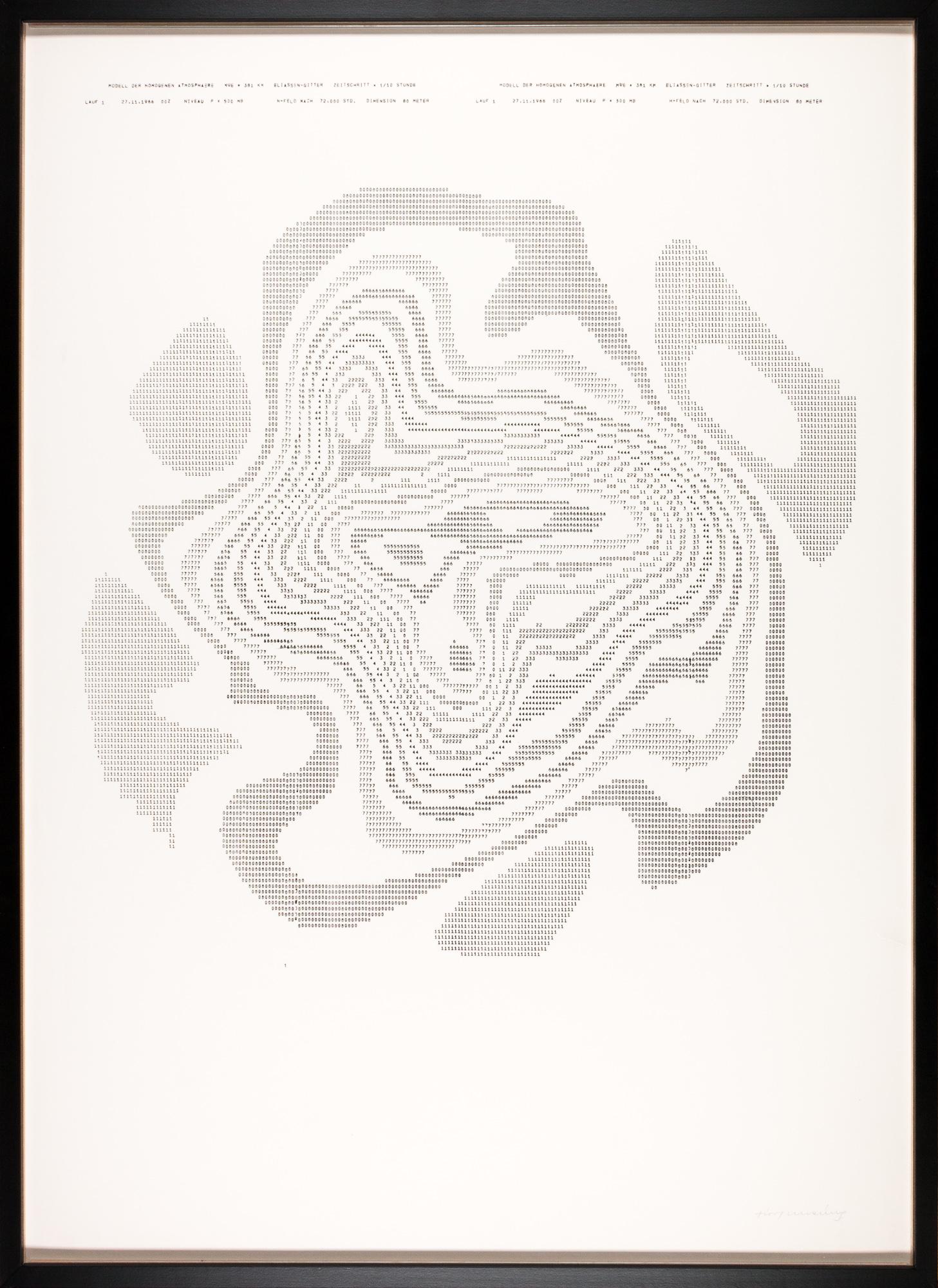 Ulrichs, Timm (1940 Berlin): Computer-Wetterkarte (Modell der homogenen Atmosphaere) / Serielle Formation, 1970 Serigraph on paper. Signed in pencil lower right from an edition of 350 copies. Sheet size 85x 61 cm. Freed in the fr