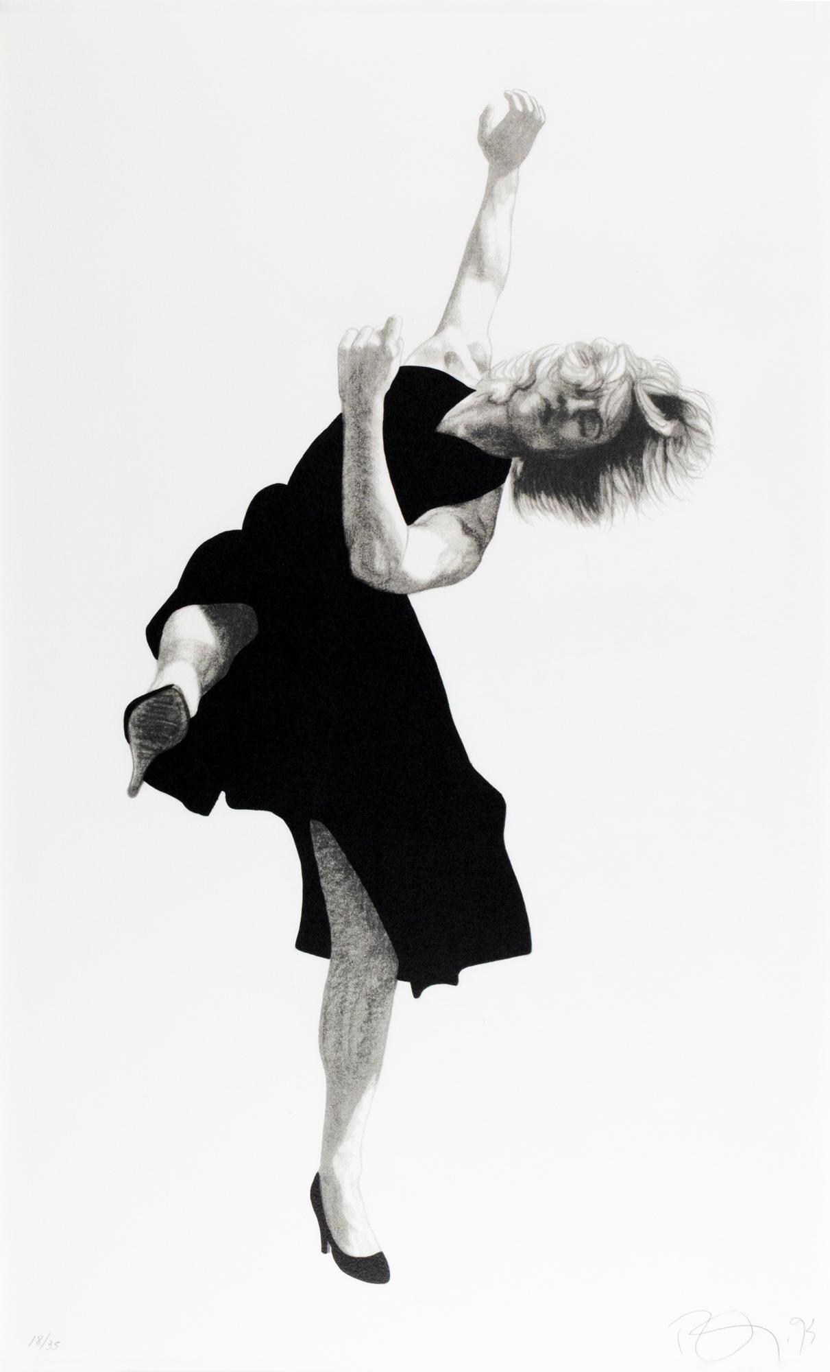 Robert Longo (1953 Brooklyn - lebt in New York): Men in the Cities. 1993. Lithografie auf Arches Velin. Unterhalb der Darstellung mit Bleistift signiert (ligiert), datiert und nummeriert: Longo, 93, 18/35. Blattmass: 58 x 36 cm. Unter Glas in einem