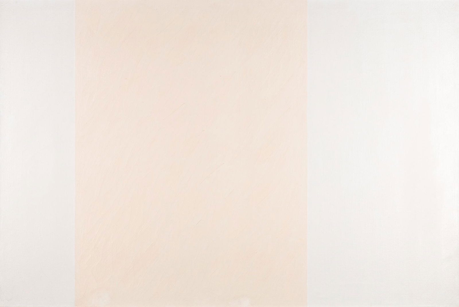 Frank Badur (1944 Oranienburg - lebt in Berlin): Ohne Titel (8408). 1984. Oel auf Leinwand. Verso auf dem ueberspann mit schwarzem Filzstift signiert, betitelt und datiert: Badur, 8408, 1984. Auf dem Keilrahmen mit Richtungspfeil. 60 x 90 cm. In Kue