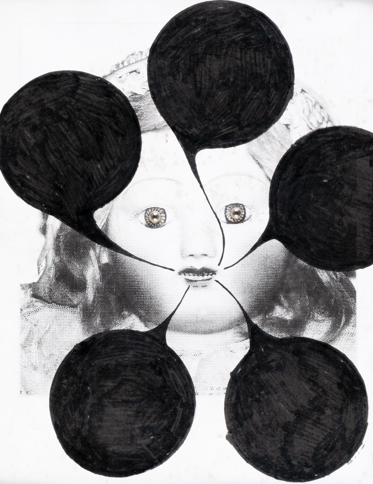 Thomas Zipp (1966 Heppenheim - lebt in Berlin): PPT#11, 2009. Mixed Media auf Papier. Verso auf dem Rahmen mit Filzstift signiert, betitelt und datiert: Thomas Zipp, PPT #11, 09. 27,2 x 20,9 cm. Im Kuenstlerobjektrahmen freigestellt und unter Glas