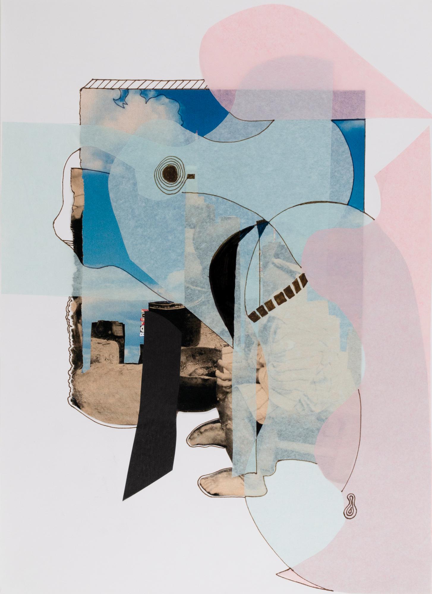 Tobias Rehberger (1966 Esslingen - lebt in Frankfurt a.M.): no. no. no! I. 2006. Collage und Filzstift auf Papier. 44 x 32 cm. Im Objektrahmen freigestellt und unter Glas gerahmt: 48,6 x 36,6 cm. Verso ein Etikett der Galerie neugerriemschneider, Berlin. Prove