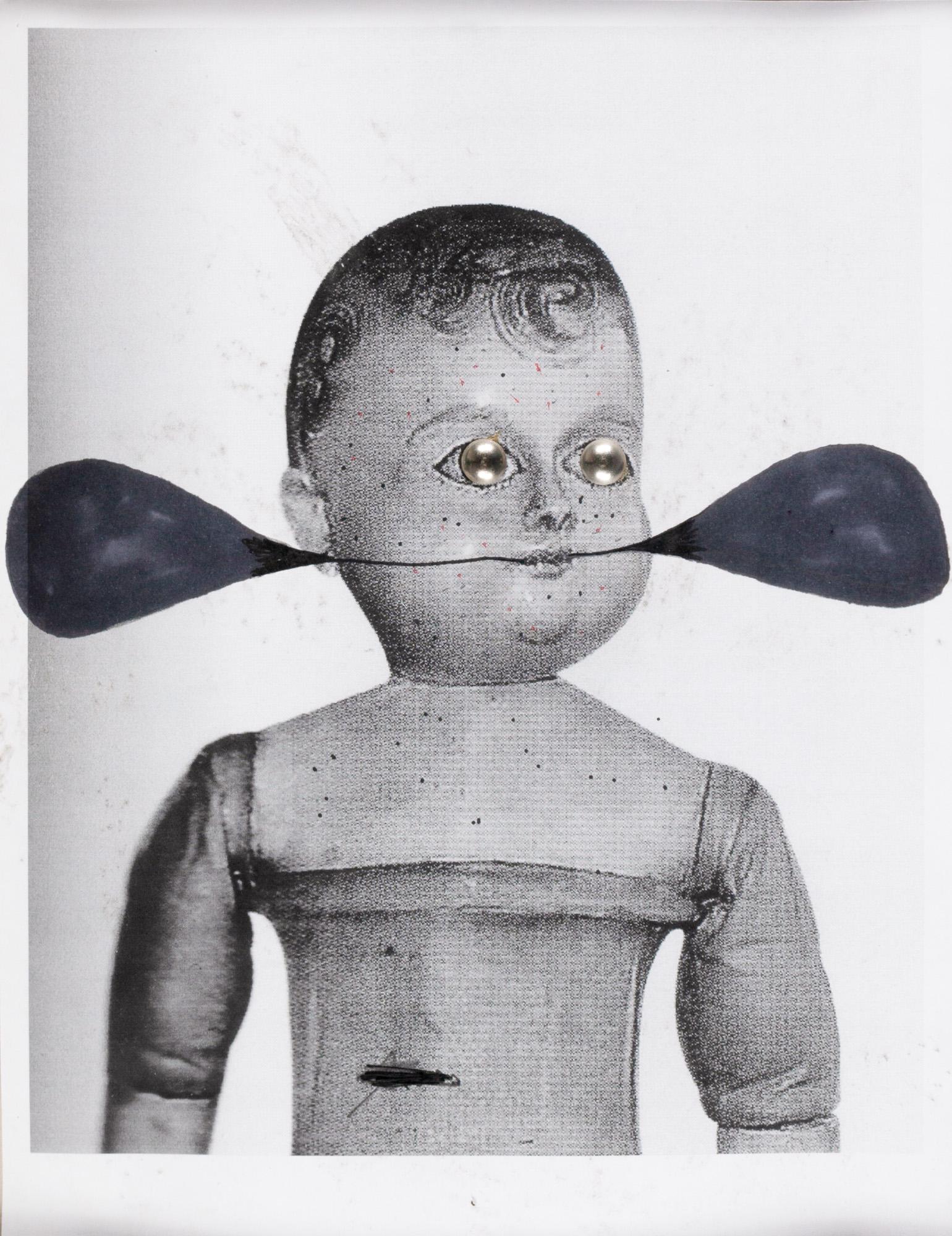 Thomas Zipp (1966 Heppenheim - lebt in Berlin): PPT #10. 2009. Mixed Media auf Papier. Verso auf dem Rahmen mit Filzstift signiert, betitelt und datiert: Thomas Zipp, PPT #10, 09. 27,5 x 20,9 cm. Im Kuenstlerobjektrahmen freigestellt und unter Glas