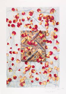Michael Buthe (1944 Sonthofen - Bad Godesberg 1994): Therese D’Avila. 1992. Farboffsetlithografie auf Velin. Unterhalb der Darstellung mit Bleistift signiert, betitelt, datiert und nummeriert: Michael Buthe, Therese D'Avila, 1992, 24/45. Blattmas