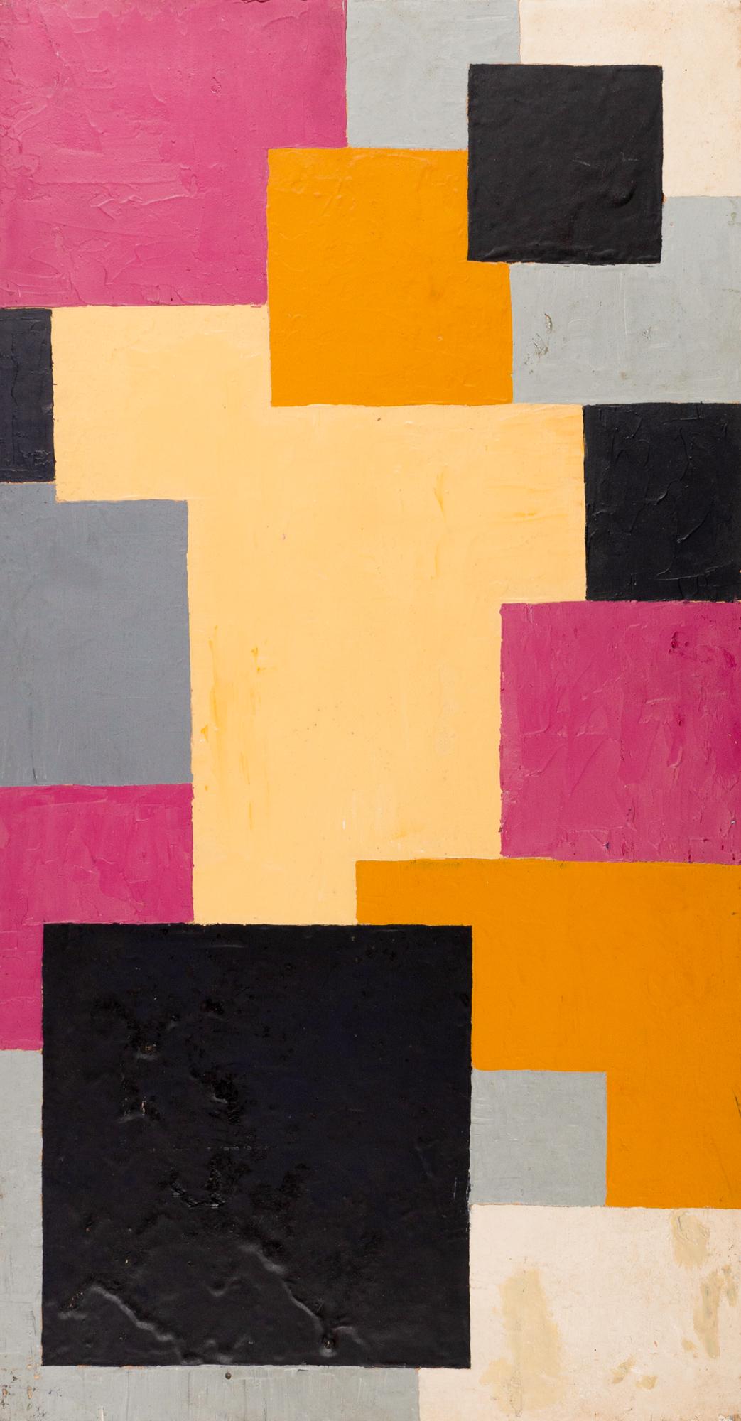 Thilo Maatsch (1900 Braunschweig - Koenigslutter 1983): Ohne Titel. 1970. Oel auf MDF. Verso mit Filzstift signiert und datiert: Thilo M, 15.5.70. 54,5 x 28,8 cm. In Kuenstlerleiste: 55,7 x 29,8 cm. Provenienz: Privatsammlung, Berlin.