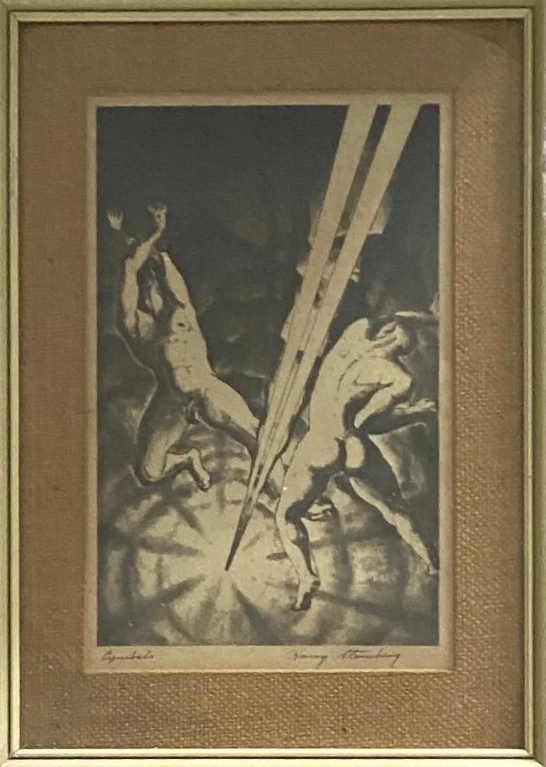 Harry Sternberg (1904 - 2001)CYMBALS ,Etching and aquatint on paper,signed in pencil lower right, (1 of 3)