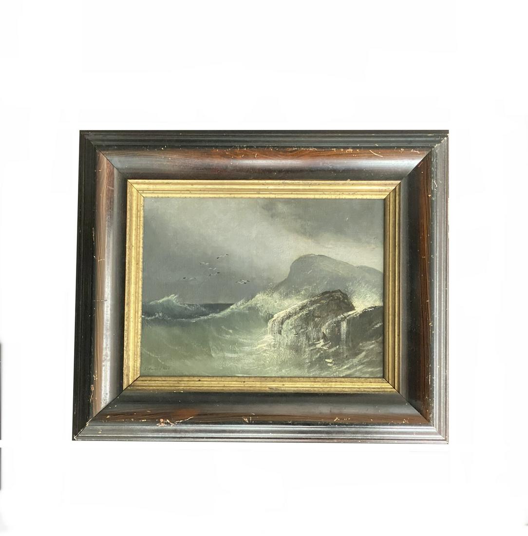 Edward Hill (1843 - 1923) American "Rocky Coast " (1 of 3)