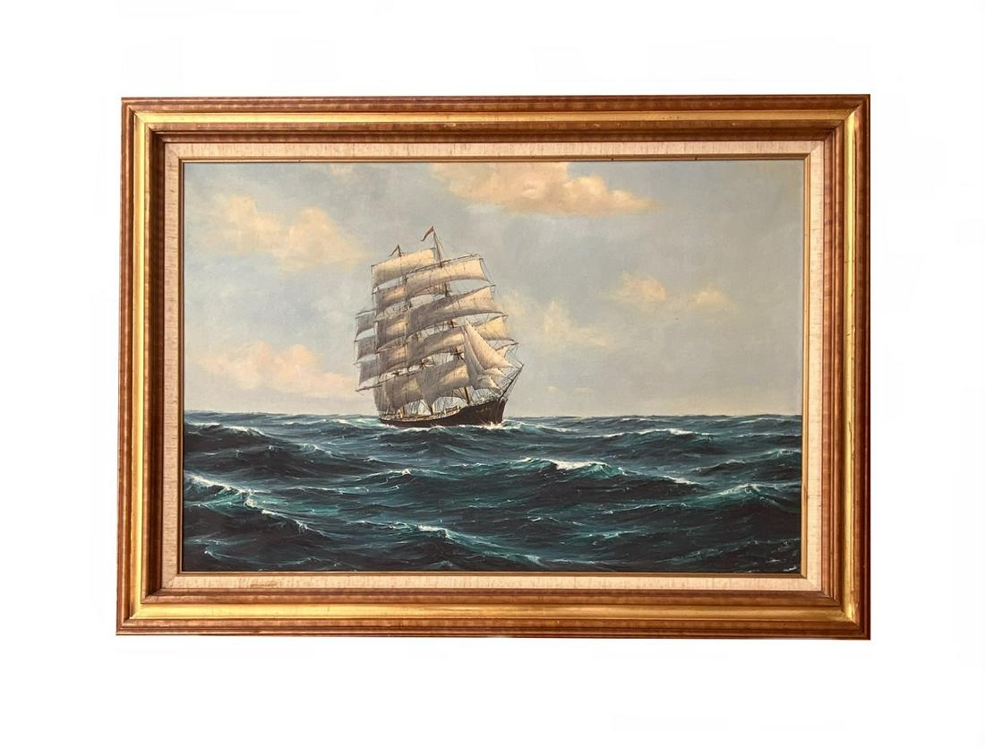Frank Vining Smith (1879 - 1967) American "Clipper on the high seas " (1 of 3)