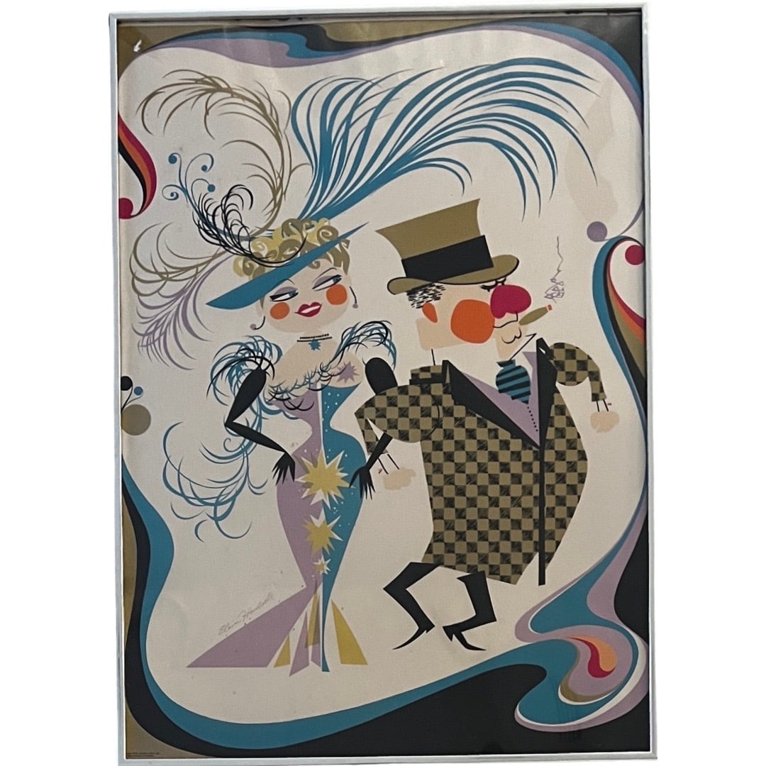 Vintage Pop Art Poster 1960s by Elaine H avelock: Vintage Pop Art Poster 1960s by Elaine H avelock Measures 28 x 20 inches.