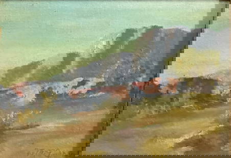 Hanson Duvall Puthuff (1875 - 1972) American: Hanson Duvall Puthuff (1875 - 1972) Oil on board, signed lower right, measures