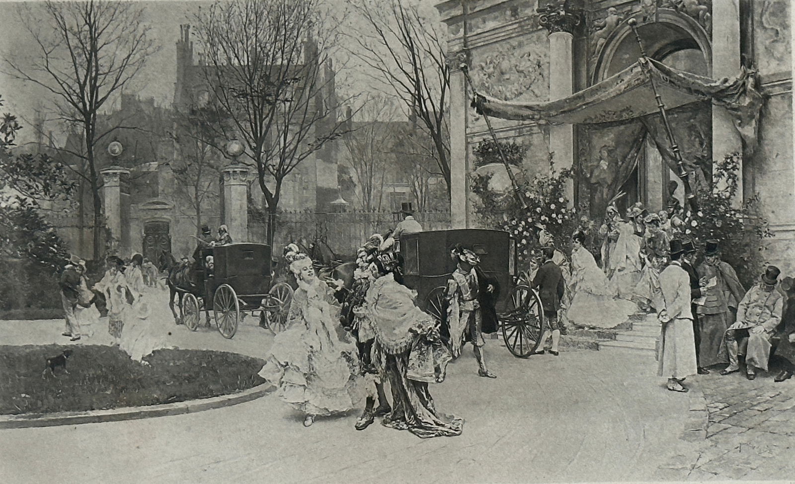 Raimundo De Madrazo Y Garreta (1841 - 1920) "Leaving The Masked Ball" (1 of 4)