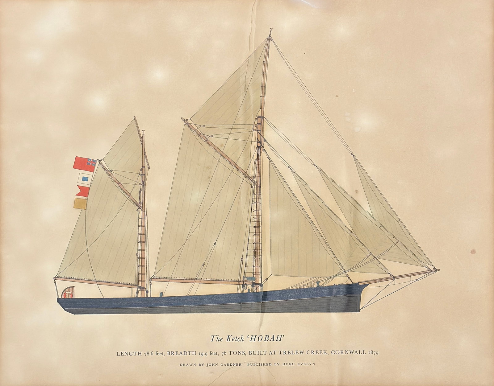 John Gardner (1930 - 2010) The Ketch 'HOBAH': John Gardner (1930 - 2010) The Ketch 'HOBAH' DRAWN BY JOHN GARDNER PUBLISHED BY HUGH EVELYN