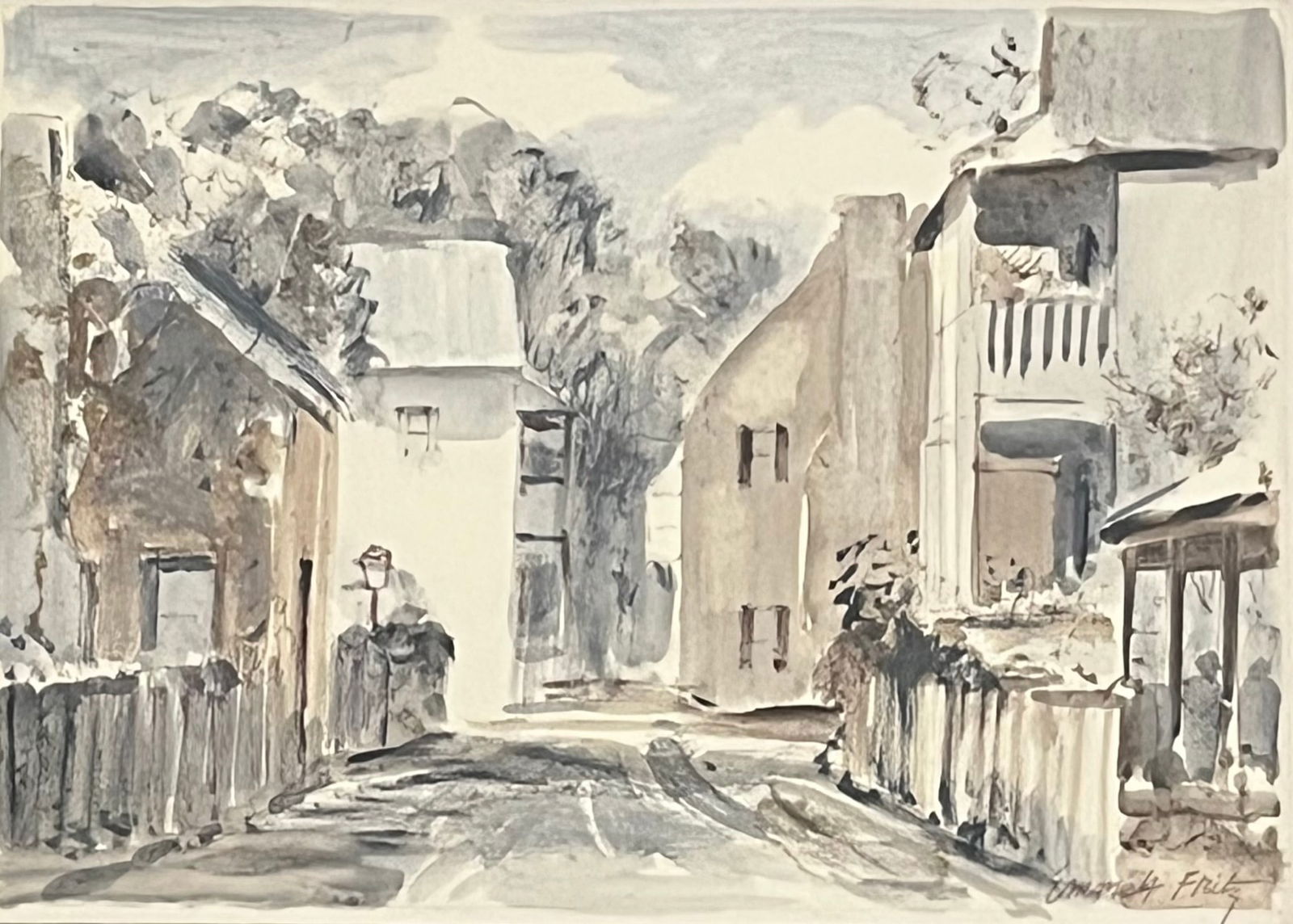 Emmett John Fritz (1917 - 1995) "St Augustine Street Scene" (1 of 3)