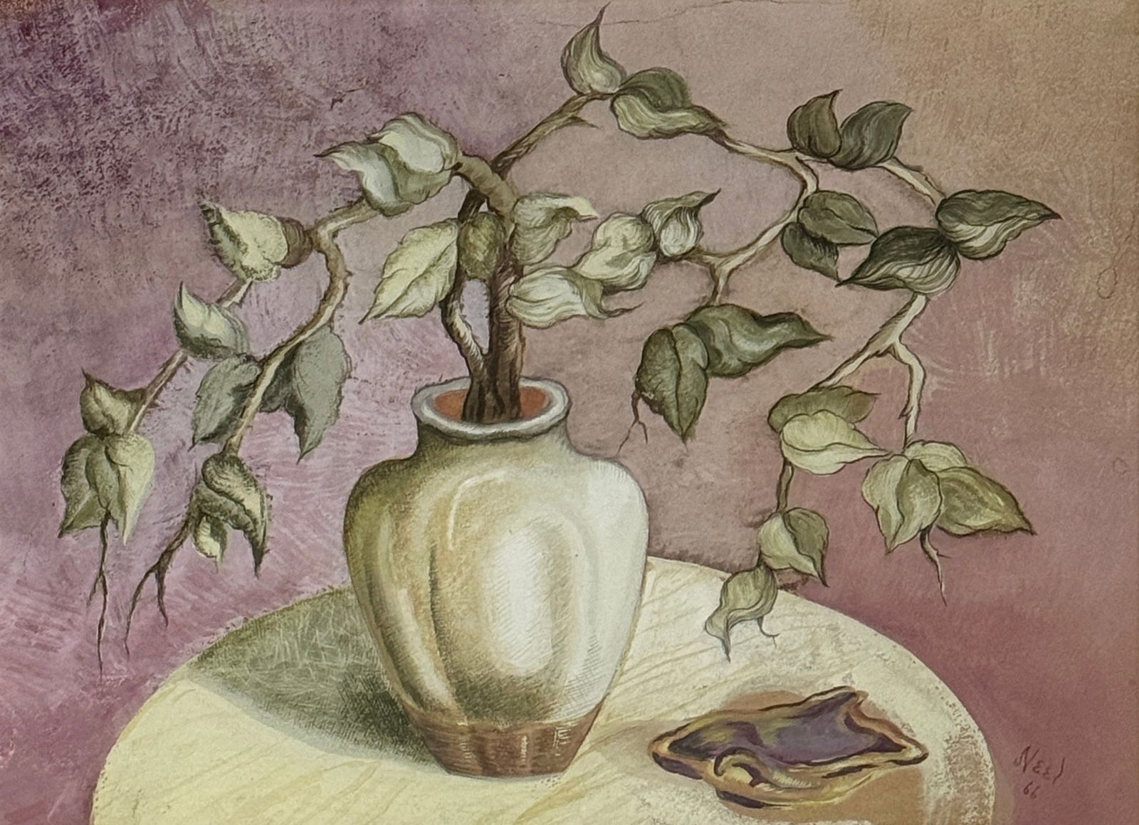 Alice Neel (1900 - 1984) American: Alice Neel (1900 - 1984) Signed lower right, measures 12 x 16 and 17.5 x 21 inches w/frame.Provenance: This piece is signed, dated and dedicated on verso 1967. Alice Neel was born on January 28, 1900