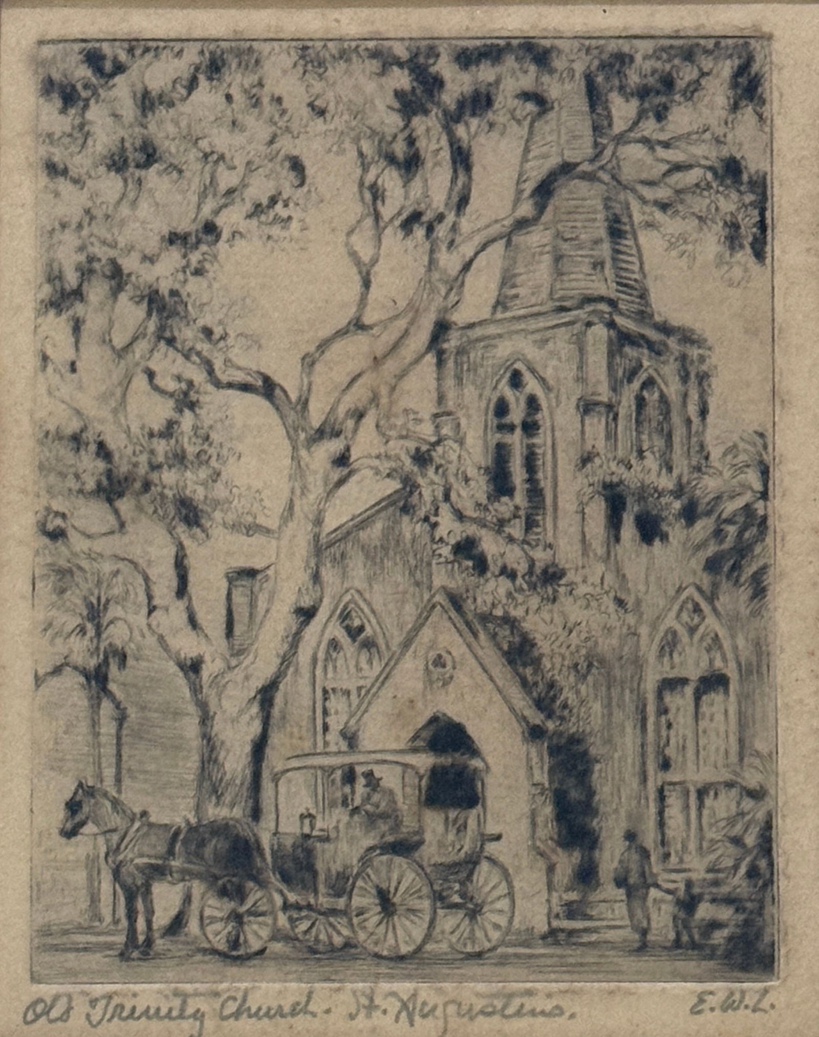 Elizabeth Boardman Warren (1886–1980) Old Trinity Church, St. Augustine (1 of 3)