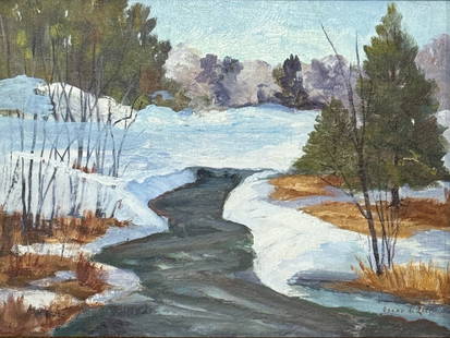 Oscar Daniel deLall (1903 - 1971) Quebec / Russian Federation, Canada: Oscar Daniel deLall (1903 - 1971) Oil on canvasboard, signed lower right, measures 12 x 16 and 14.5 x 18.5 inches w/frame. Internationally respected Canadian artist, Oscar deLall, RCA was born in St.