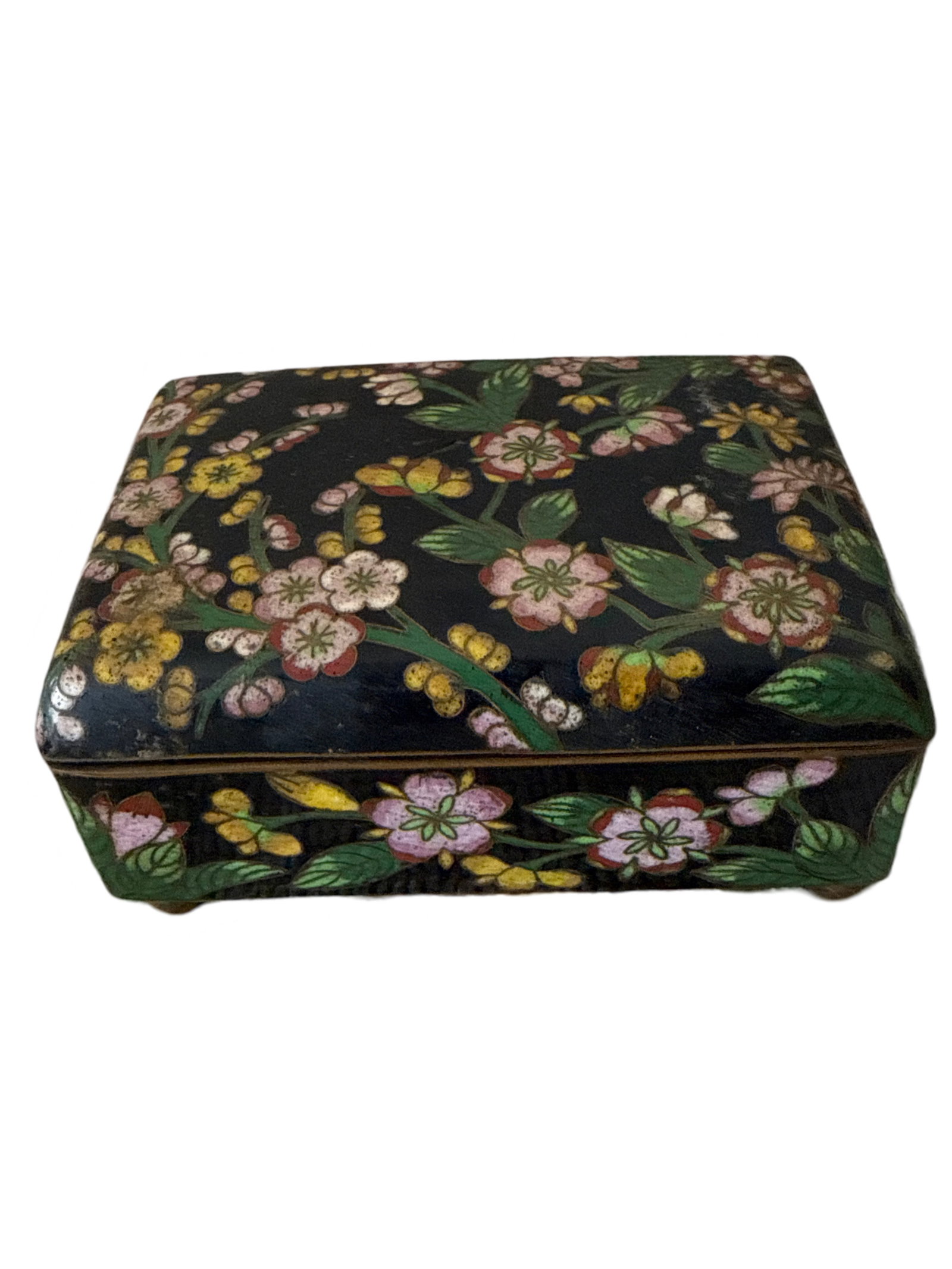 Antique Chinese Cloisonne Enamel Box Signed China (1 of 3)