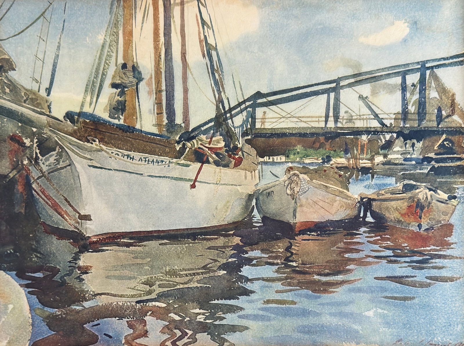 John Singer Sargent (1856 - 1925) Boats At Anchor, 1917 (1 of 3)