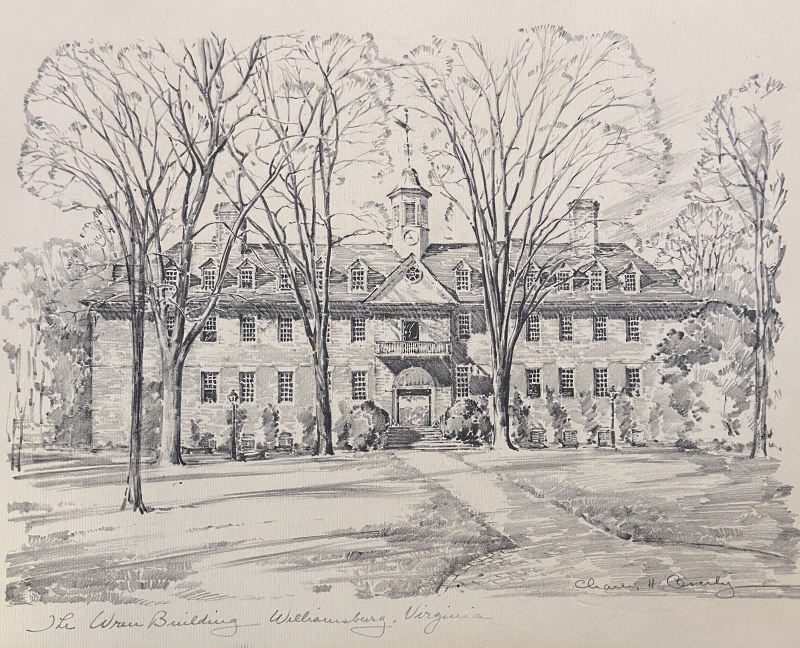 Charles H Overly (20th century) Wren Building, Williamsburg, VA (1 of 3)