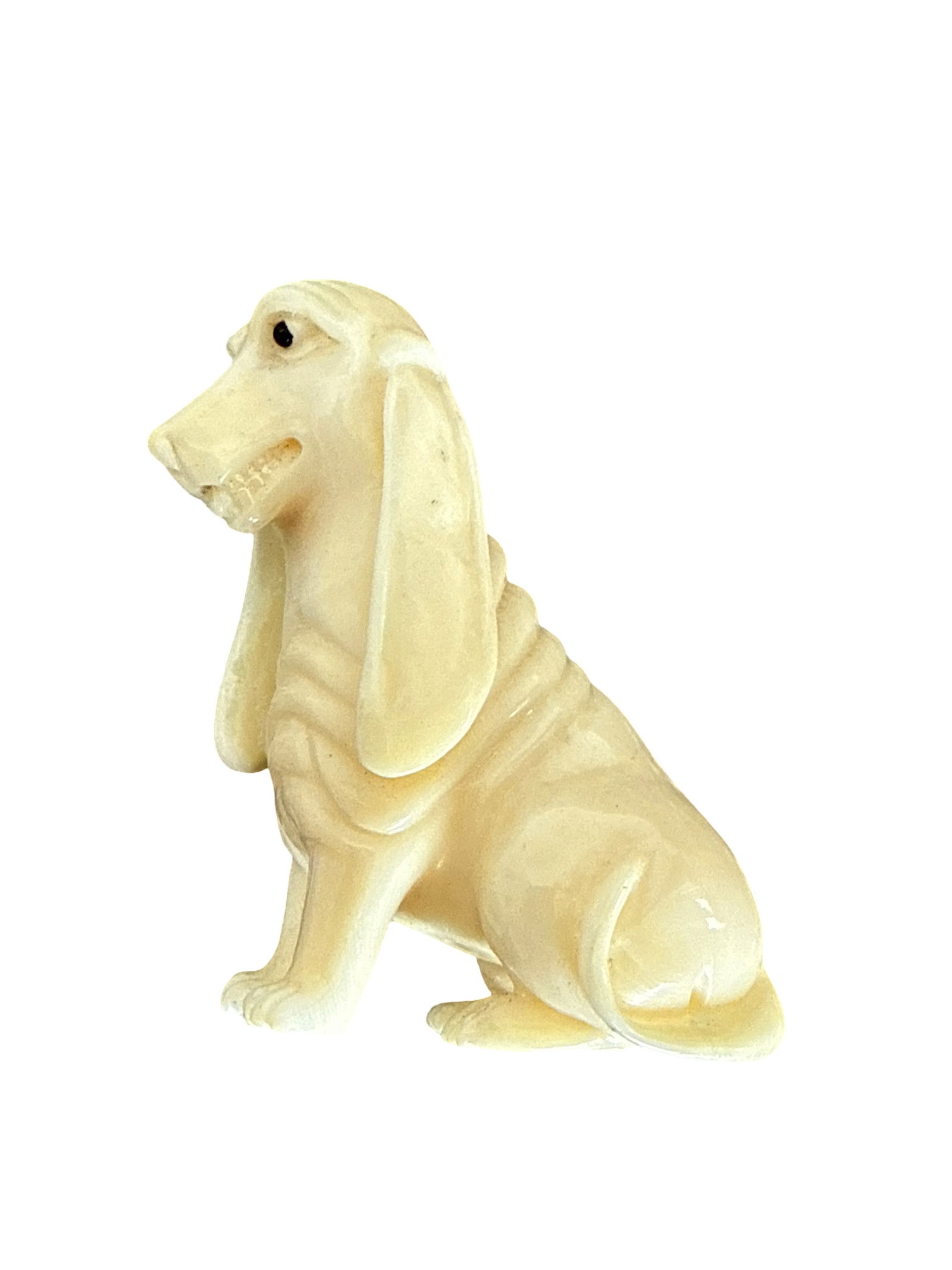 Antique Japanese Signed Netsuke Sitting Dog (1 of 2)