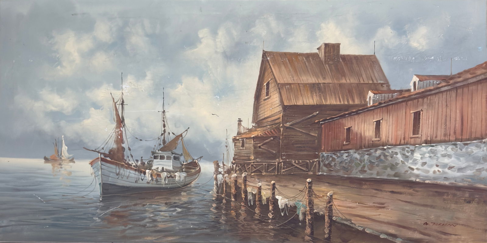 G. Forman (20th Century) Harbor Scene (1 of 4)